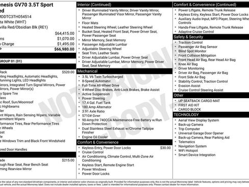 New 2026 Genesis GV70 3.5T Sport Advanced AWD/4WD image 2