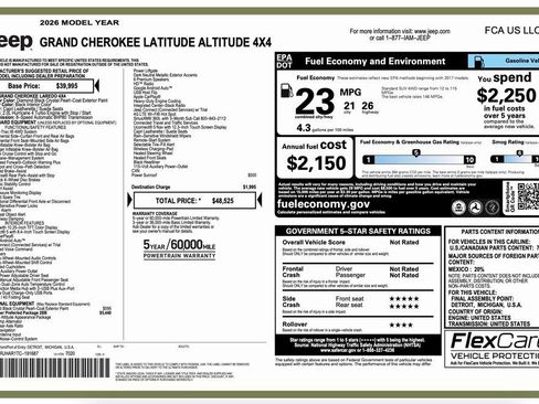 New 2026 Jeep Grand Cherokee Altitude image 2