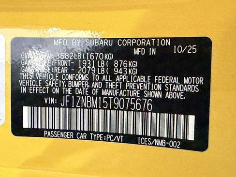 New 2026 Toyota GR86 YUZU Limited image 25