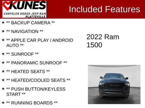 Used 2022 RAM 1500 Limited w/ Night Edition AWD/4WD image 2