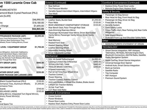Used 2020 RAM 1500 Laramie w/ Sport Appearance Package AWD/4WD image 36