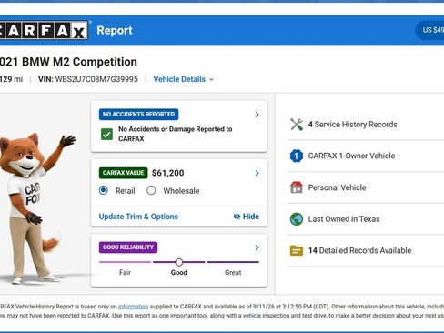 Used 2021 BMW M2 Competition RWD image 11