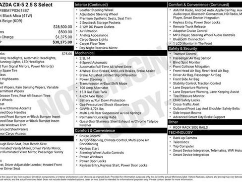Used 2023 MAZDA CX-5 AWD 2.5 S w/ Select Package image 29