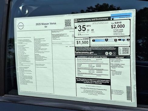New 2025 Nissan Versa SV w/ Trunk Package image 3