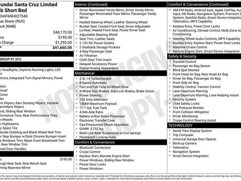 Certified 2022 Hyundai Santa Cruz Limited AWD/4WD image 7