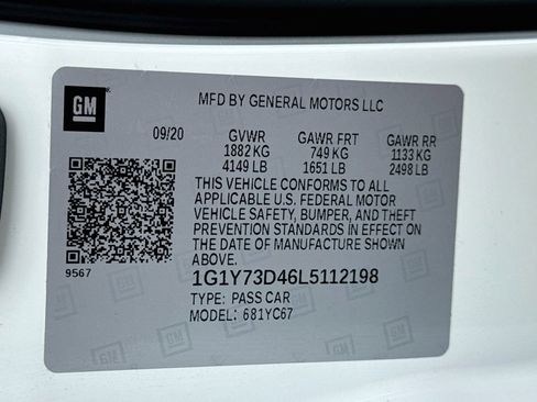 Used 2020 Chevrolet Corvette Stingray Preferred Conv w/ 2LT Preferred Equipment Group RWD image 36