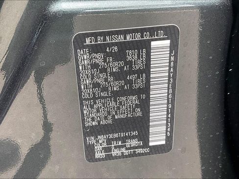 New 2026 Nissan Armada Platinum AWD/4WD image 14