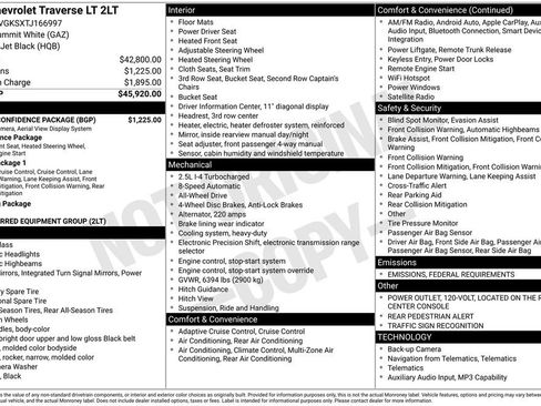 New 2026 Chevrolet Traverse LT w/ Driver Confidence Package image 26