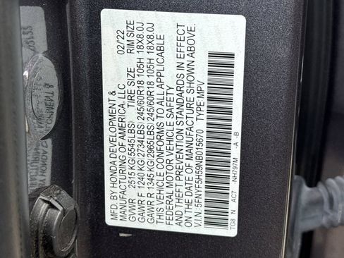Certified 2022 Honda Pilot EX-L image 38