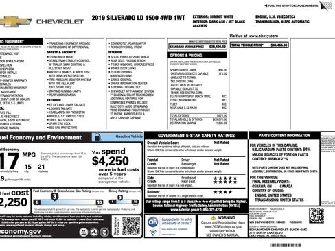 Used 2019 Chevrolet Silverado 1500 W/T image 29