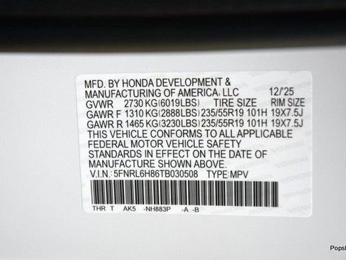 New 2026 Honda Odyssey Touring image 23
