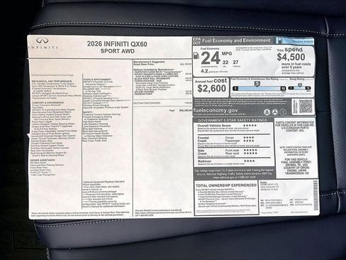 New 2026 INFINITI QX60 Sport w/ Dark Cargo Package image 28