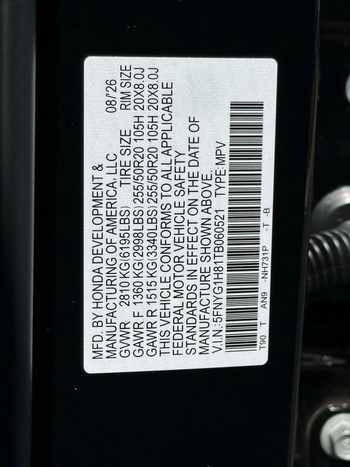 New 2026 Honda Pilot Elite image 30