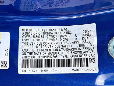Certified 2023 Honda Civic Sport image 18