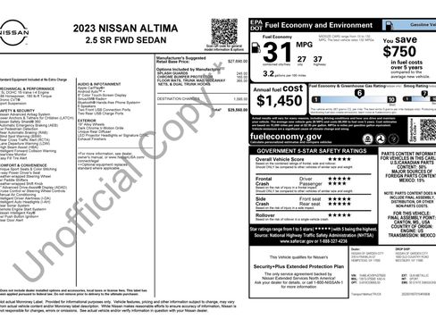 Used 2023 Nissan Altima 2.5 SR FWD image 2