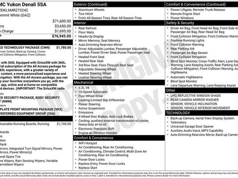Used 2021 GMC Yukon Denali w/ Advanced Technology Package AWD/4WD image 1