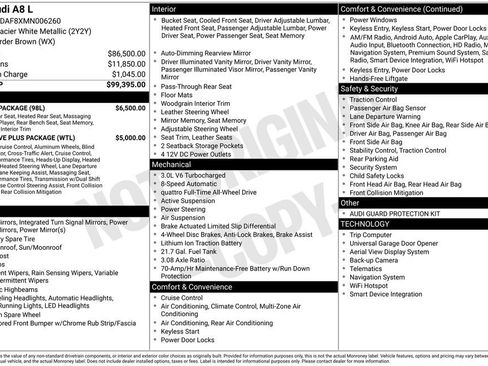 Used 2021 Audi A8 L 3.0T w/ Luxury Package image 14