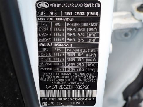 Used 2013 Land Rover Range Rover Evoque Pure Plus image 17