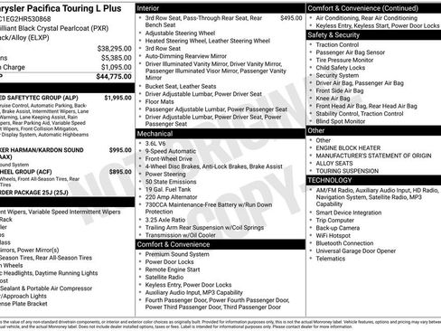 Used 2017 Chrysler Pacifica Touring-L Plus w/ Advanced Safetytec Group image 22