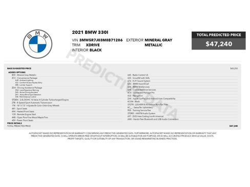 Used 2021 BMW 330i xDrive Sedan w/ Convenience Package AWD/4WD image 2