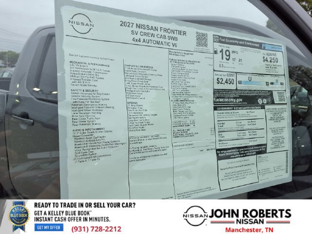 New 2027 Nissan Frontier SV w/ SV Convenience Package AWD/4WD image 21