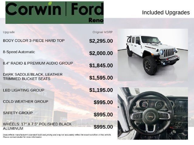 Used 2020 Jeep Gladiator Rubicon AWD/4WD image 3