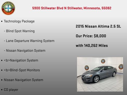Used 2015 Nissan Altima 2.5 SL w/ Technology Package FWD image 5