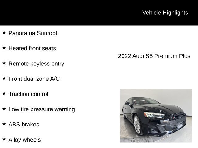 Used 2022 Audi S5 Premium Plus AWD/4WD image 6