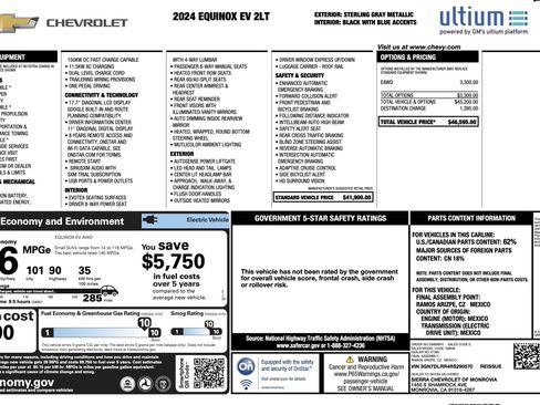 Used 2024 Chevrolet Equinox EV LT AWD/4WD image 3