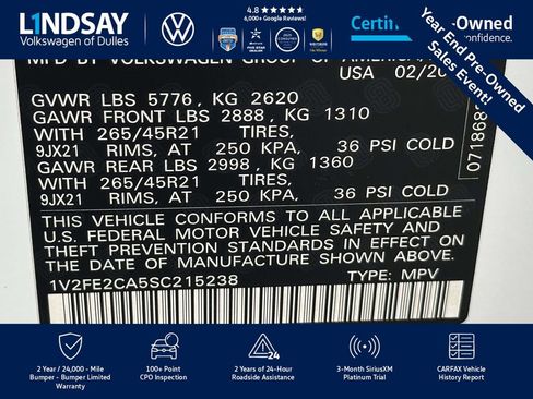 Certified 2025 Volkswagen Atlas Cross Sport SEL Premium R-Line image 27