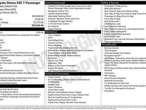 Used 2021 Toyota Sienna XSE FWD image 16