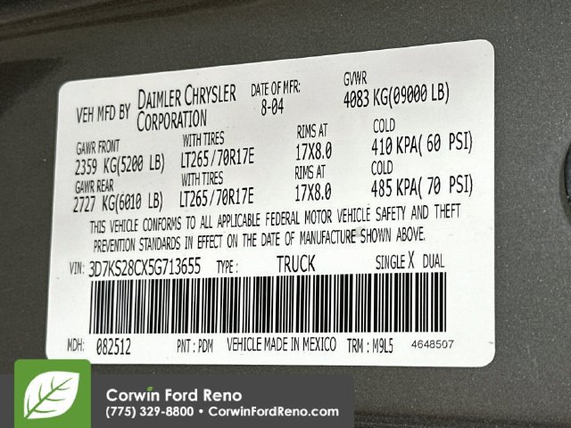 Used 2005 Dodge Ram 2500 Truck SLT w/ Trailer Tow Group AWD/4WD image 32