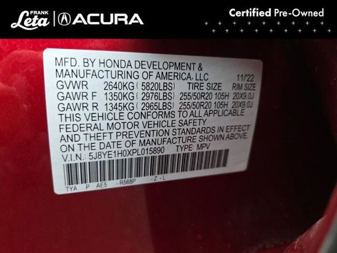 Certified 2023 Acura MDX A-Spec image 35