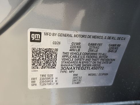 New 2026 Chevrolet Equinox RS w/ LPO, Floor Liner Package AWD/4WD image 12