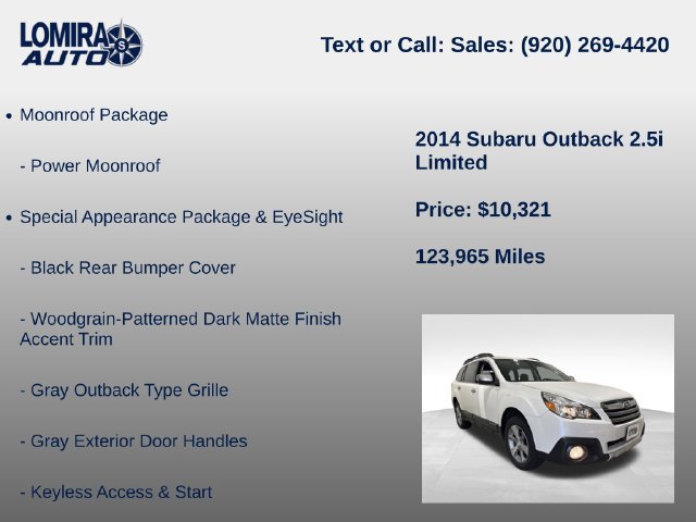 Used 2014 Subaru Outback 2.5i Limited AWD/4WD image 8