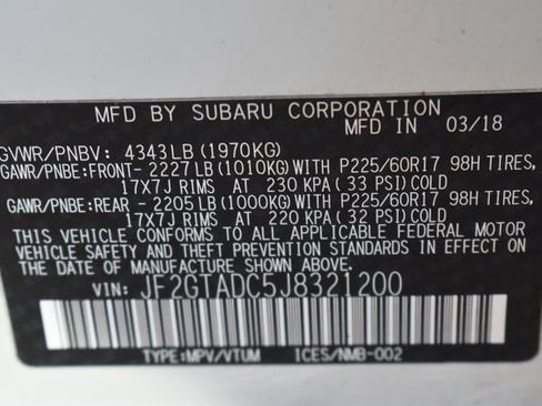 Used 2018 Subaru Crosstrek 2.0i Premium image 37