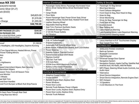 Used 2026 Lexus NX 350 AWD w/ Accessory Package (Z1) image 3