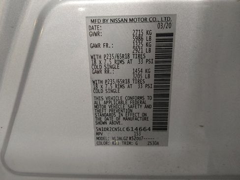 Used 2020 Nissan Pathfinder SL FWD image 33
