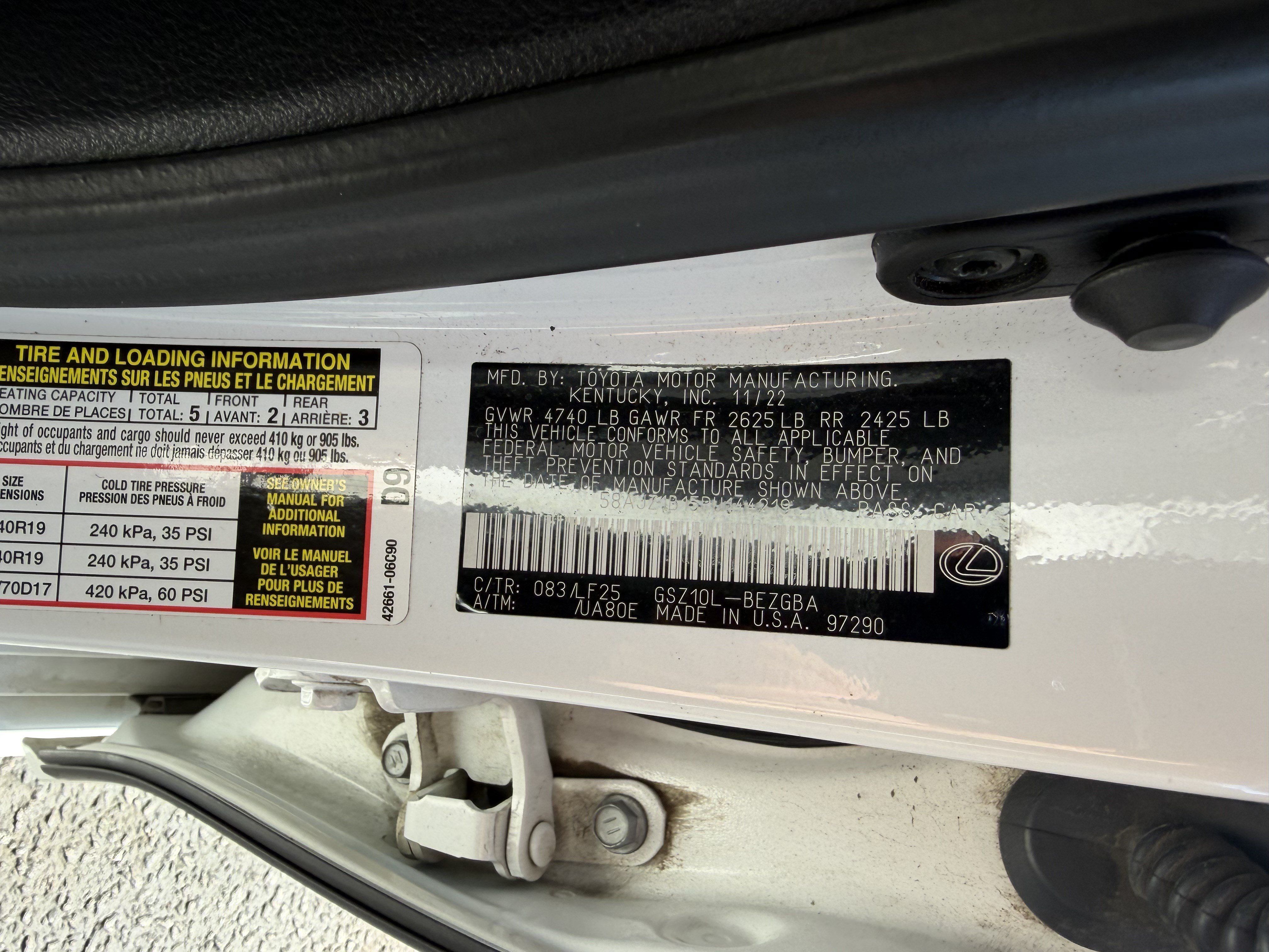 Certified 2023 Lexus ES 350 F Sport w/ Accessory Package (Z2) FWD image 47