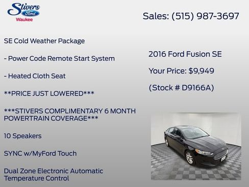 Used 2016 Ford Fusion SE FWD image 16