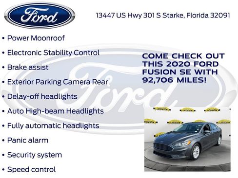 Certified 2020 Ford Fusion SE FWD image 32