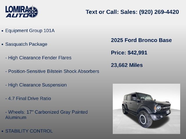 Used 2025 Ford Bronco 4-Door w/ Sasquatch Package AWD/4WD image 8