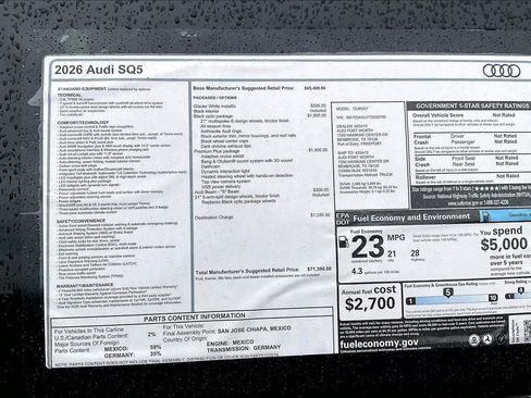 New 2026 Audi SQ5 Premium Plus AWD/4WD image 19
