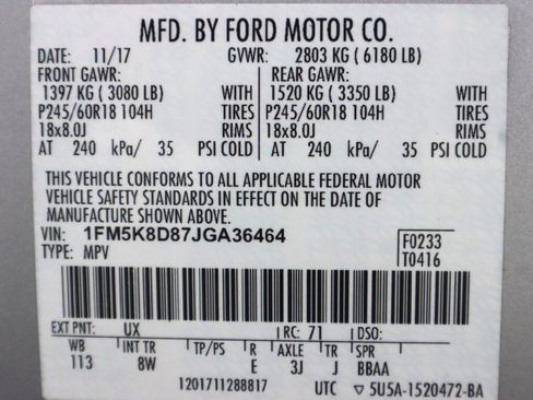 Used 2018 Ford Explorer XLT w/ Equipment Group 201A AWD/4WD image 50