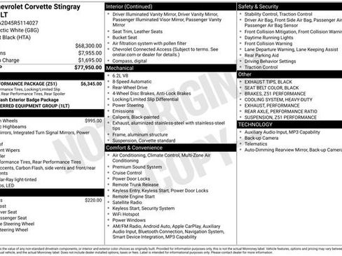 Used 2024 Chevrolet Corvette Stingray Coupe w/ Z51 Performance Package RWD image 5