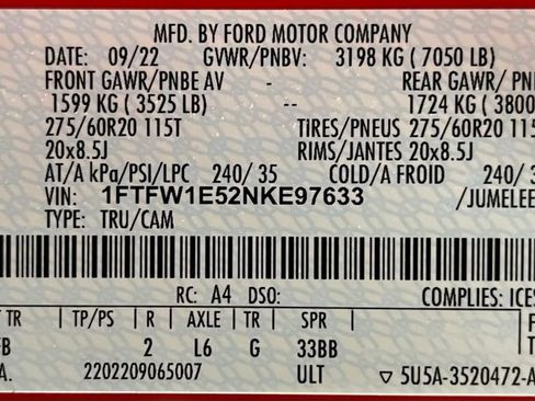 Used 2022 Ford F150 XLT w/ Equipment Group 302A High AWD/4WD image 60