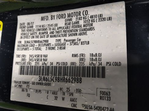 Used 2017 Lincoln MKZ Select w/ Select Plus Package FWD image 33