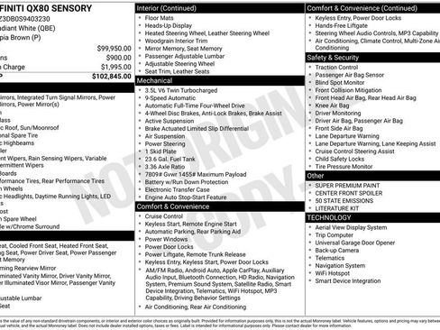 Used 2025 INFINITI QX80 Sensory image 3