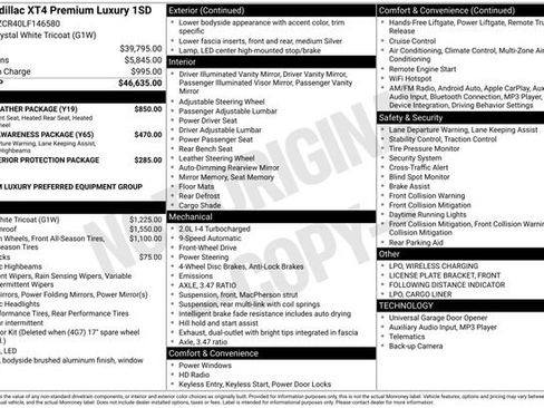 Used 2020 Cadillac XT4 Premium Luxury w/ Cold Weather Package image 10