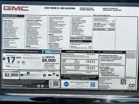 New 2026 GMC Yukon XL Elevation image 21